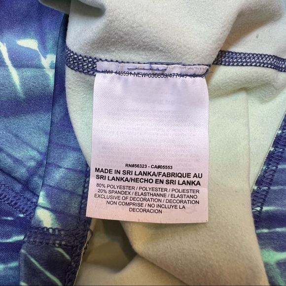 NIKE Pro Women Jacket Quarter Zip Dri-Fit Medium Blue Green Active Thumb Strap - Picture 6 of 9